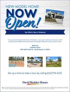 New David Weekley model open in Waterset