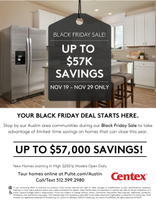 Big Savings for Black Friday!