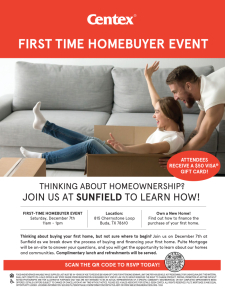 First Time Homebuyer Seminar @ Sunfield