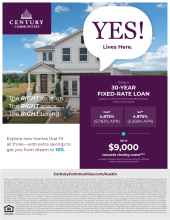 30 Year Fixed Rate + $9k towards Closing Costs