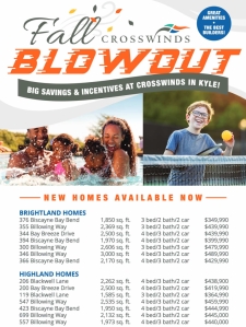 Fall Blowout Happening @ Crosswinds in Kyle