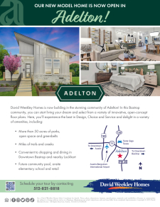 Model Home Open in Adelton