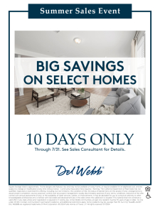 Big Savings on Select Homes - Through 7/31