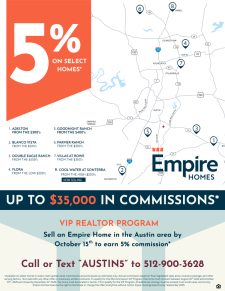 5% Commission on Select Homes