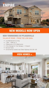 New Townhomes in Pflugerville from the $300s