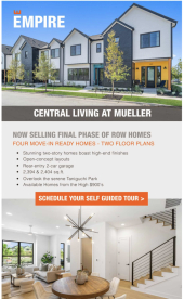 Row Homes Now Available at Mueller