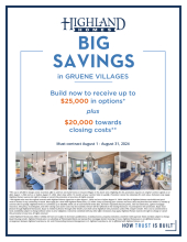 Gruene Villages - BIG Savings