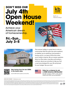 July 4th Open House Weekend
