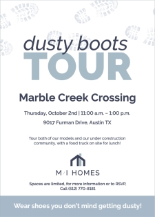 Dusty Boots Tour at Marble Creek Crossing