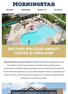 Final Phases are Selling Fast and Another Amenity Center Now Open