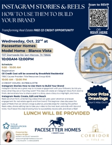 Free CE Credit Opportunity at Blanco Vista