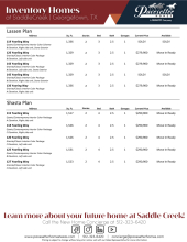 Saddle Creek Inventory