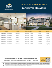Available Inventory at Monarch on Main