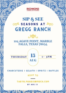 Sip and See at Gregg Ranch – RSVP Today!