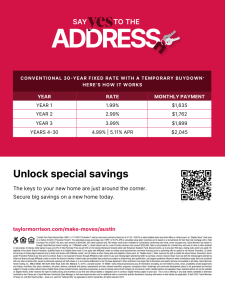 Conventional 30 Year Fixed Rate + Buydown