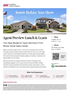 Emory Crossing Agent Preview Lunch & Learn