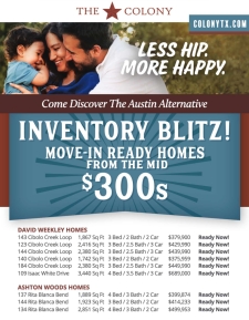 Inventory Blitz is happening at The Colony!