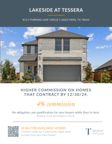 4% Commission in Lakeside at Tessera