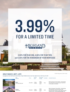3.99% Rates + Summer Savings Package at Wolf Ranch
