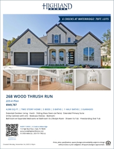 A Must-See Home in 6 Creeks at Waterridge - Ready Now!
