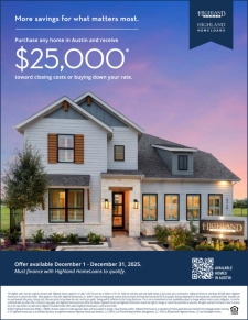 Get $25,000 Toward Closing Costs on a New Highland Home