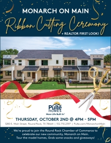 Join us at our Ribbon Cutting for Monarch on Main