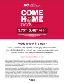 Limited-time offer with Taylor Morrison