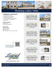 Mustang Lakes Villas Inventory