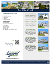 Ten Mile Creek Spec Sheet