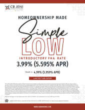 3.99% (5.595% APR) FHA Loan Starting Rate