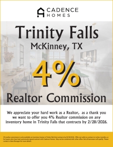 4% Realtor Commission in Trinity Falls