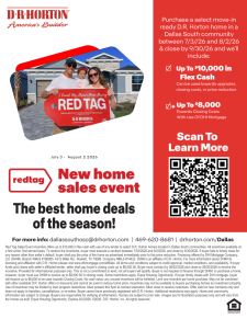 Up to $10K Flex Cash PLUS Up to $8K in Closing Costs on Select Move-In Ready Homes