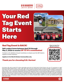 Up To 4% Commission During the Red Tag Event