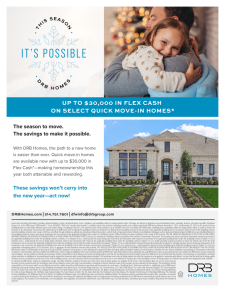 Up To $30,000 In Flex Cash On Select Quick Move-In Homes This Holiday Season