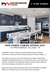 Floorplan Pricing Announced for Providence Commons