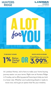 Lock in a Lower Rate at Hunters Ridge!