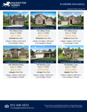 Anna New Community with Available Inventory Homes