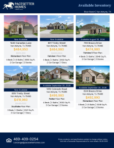 Van Alstyne Available Inventory Homes