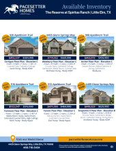 The Reserve at Spiritas Ranch Inventory