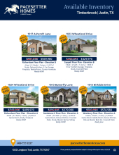 Timberbrook Inventory