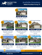 Walden Pond West Inventory