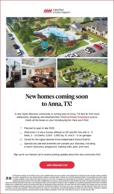 Coming Soon: Parks at Foster Crossing in Anna, TX