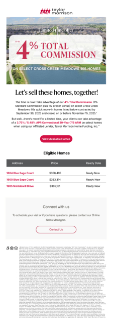 Earn a 4% commission at Cross Creek Meadows 40s in Celina, TX!