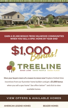Earn a $1,000 Realtor Bonus at Treeline!