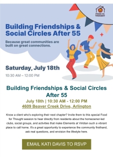Building Friendships & Social Circles After 55