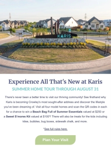 ☀️ Visit Karis All Summer for Home Tours, New Amenities and Giveaways