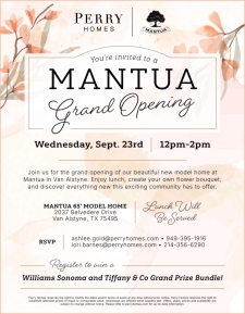 🏡 You&rsquo;re Invited: Mantua Grand Opening