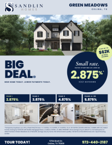 2.875%* at Green Meadows + Up To $62K in Price Savings!