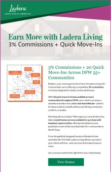 3% Commissions + 20 Quick Move-Ins Across DFW 55+ Communities