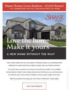 $7,500 Realtor Bonus on Rockwall QMIs